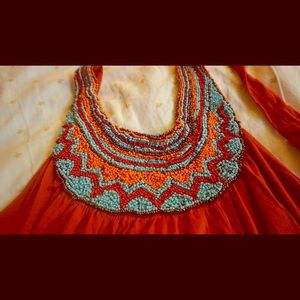 Embellished photogenic orange halter top!